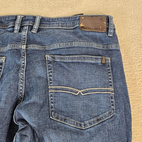 Buffalo David Bitton Jackson Jeans Mens 38x32 Blue Straight Stretch Denim Pants - Picture 11 of 11
